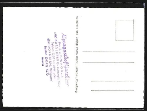 AK Bürserberg-Tschengla /Vorarlberg, Alpengasthof Gaschiera und Ortsansicht