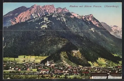 AK Bludenz /Vorarlberg, Ortsansicht mit Hohem Frassen