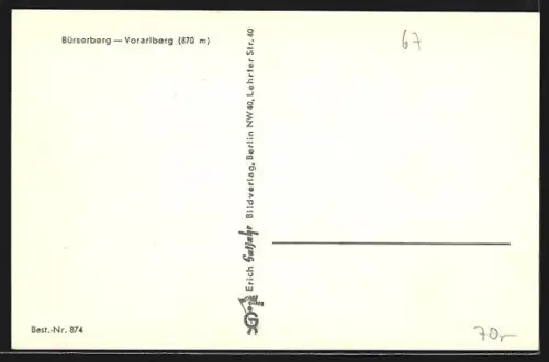 AK Bürserberg /Vorarlberg, Ortspartie vor Gipfelpanorama