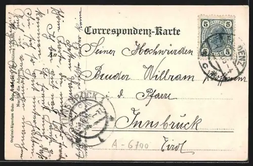 AK Bludenz, Ortsansicht aus der Vogelschau