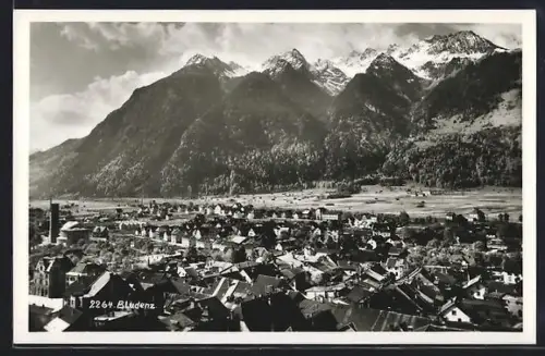 AK Bludenz, Ortsansicht aus der Vogelschau