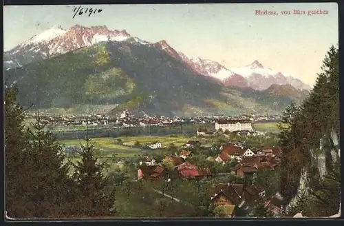 AK Bludenz /Vorarlberg, Ortsansicht von Bürs gesehen
