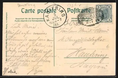 AK Schruns, Ortsansicht mit Kirche