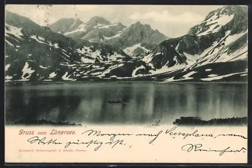 AK Lünersee, Ruderboot auf dem See