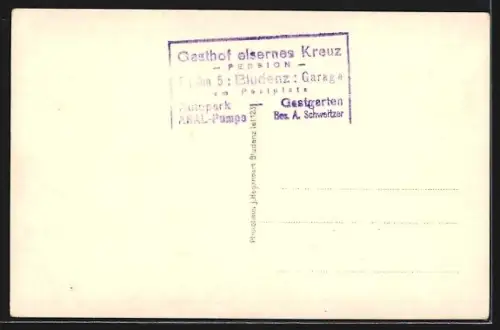 AK Bludenz, Städtischer Friedhof aus der Vogelschau