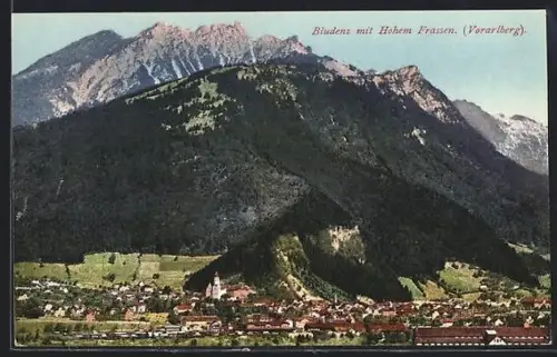 AK Bludenz, Teilansicht mit Hohem Frassen