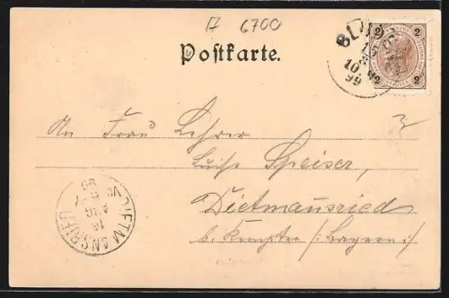 AK Bludenz, Panorama mit Montigel und Scesaplana