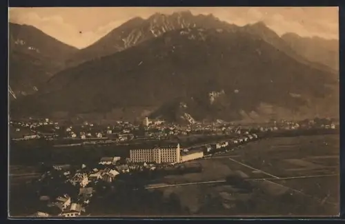 AK Bludenz, Ortsansicht gegen die Berge