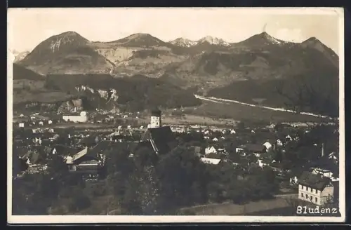 AK Bludenz, Gesamtansicht aus der Vogelschau