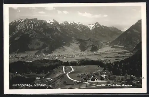 AK Bürserberg-Bludenz, Totalansicht, Luftbild