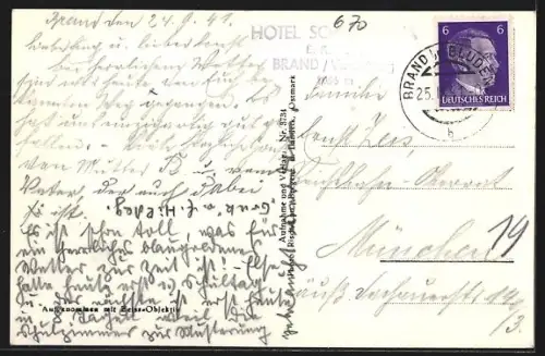 AK Brand /Vorarlberg, Brandnerstrasse gegen Scesaplana