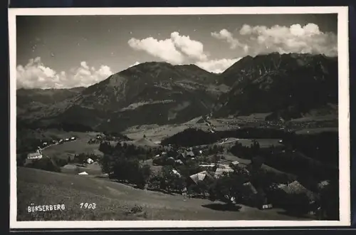 AK Bürserberg, Ortsansicht vom Berghang aus
