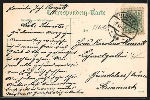 AK Bludenz, Ortsansicht aus der Vogelschau mit Scesaplana