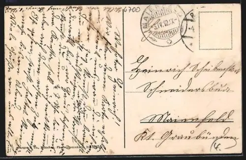 AK Bludenz, Ortsansicht mit Kirche