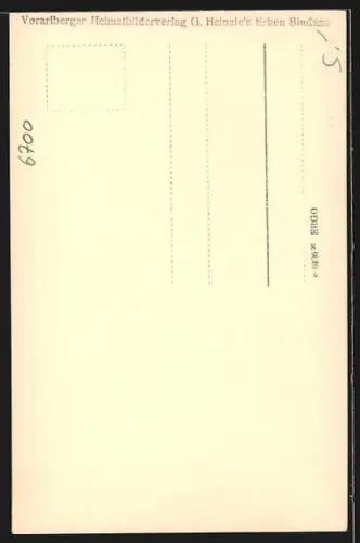 AK Bludenz, Strassenpartie mit Rathaus und Nepomuk-Brunnen