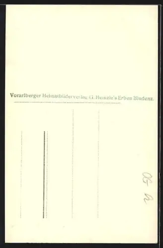 AK Bludenz, Strassenpartie mit Laurentiuskirche und R. Seeberger`s Bäckerei