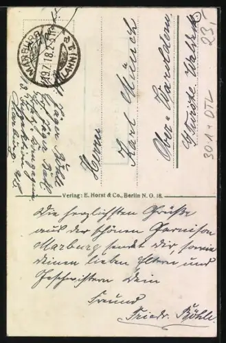 Künstler-AK Marburg, Kurhess. Jäger-Batl. Nr. 11, Soldat in Uniform