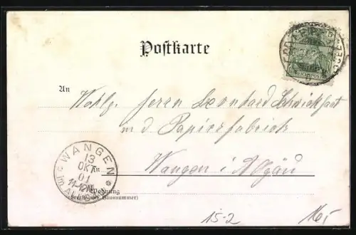 AK Aufstieg des Graf v. Zeppelin`schen lenkbaren Luftschiffs in Manzell bei Friedrichshafen