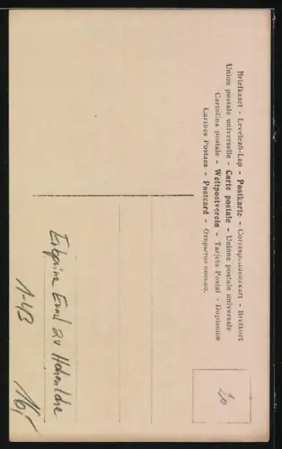 AK Fürst Ernst zu Hohenlohe an seinem Schreibtisch