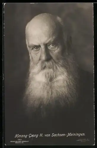 AK Herzog Georg II. von Sachsen-Meiningen, Portrait mit weissem Bart