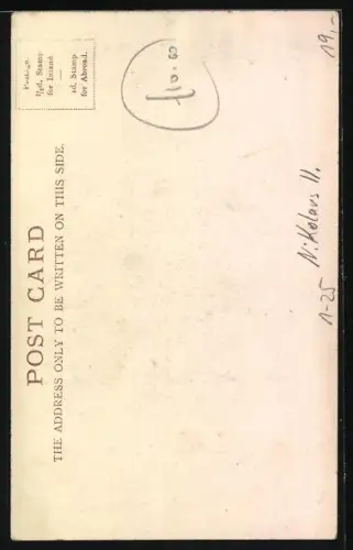 AK Zar Nikolaus II. von Russland in Husaren-Uniform