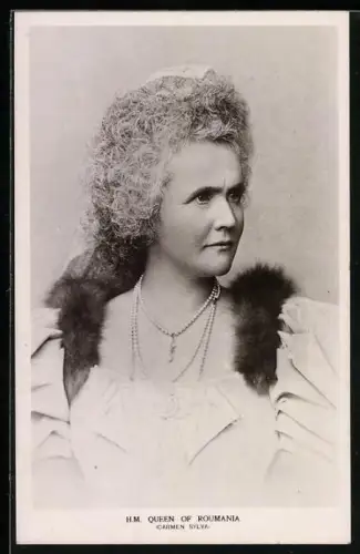 AK Portrait der Königin von Rumänien Carmen Silva