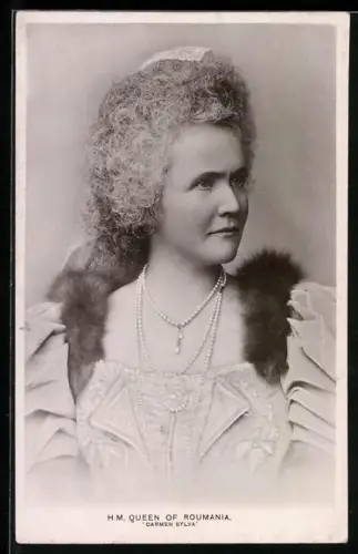 AK Portrait der Königin von Rumänien Carmen Silva