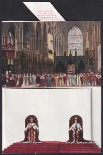 Klapp-AK Coronation of King and Queen of England