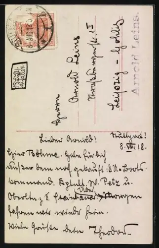 Foto-AK Sanke Nr. 502: Kampfflieger Leutnant Böhme in Uniform mit Flugzeugführerabzeichen und EK I