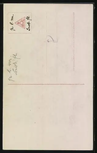 Foto-AK Sanke Nr. 411: Beobachtungsflieger Oberleutnant Fricke mit Pour le Merite und Beobachter-Abzeichen, Flugzeug