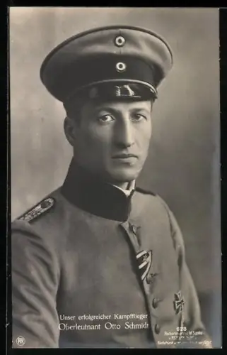 Foto-AK Sanke Nr. 628: Unser erfolgreicher Kampfflieger Oberleutnant Otto Schmidt