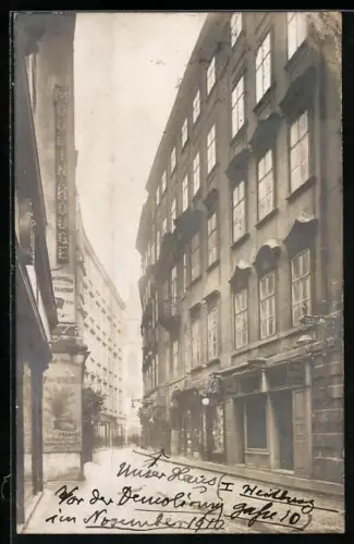 Foto-AK Wien, Haus in der Weihburggasse 10