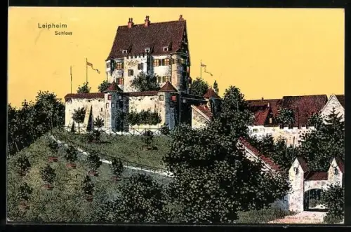 Künstler-AK Eugen Felle: Leipheim, Schloss