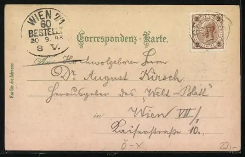 Lithographie Gresten, Schloss Stiebar, Ludmilla Kapelle, Unterer Marktplatz