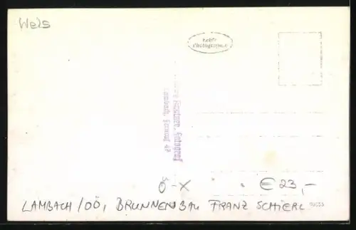 AK Lambach /O.-Ö., Brunnenbau Franz Schierl, Männer bei der Arbeit