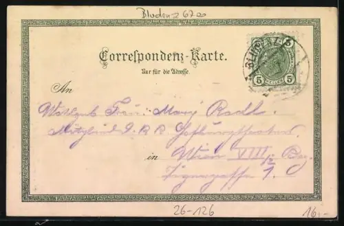 Künstler-AK Edward Theodore Compton: Bludenz, Panoramablick auf Ort und Gebirge