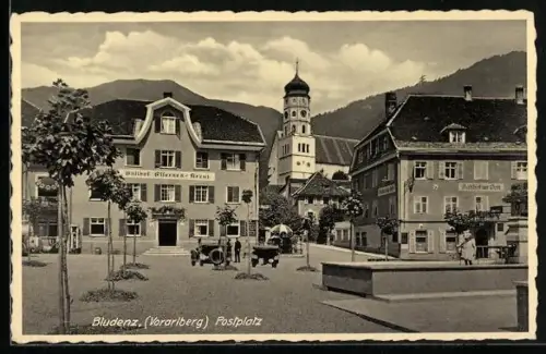 AK Bludenz, Gasthof Eisernes Kreuz am Postplatz, Gasthof Post