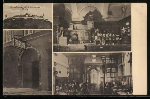 AK Wien, Göttweiger Stiftskeller in der Spiegelgasse 9, Innen- und Aussenansicht, Stift Göttweig