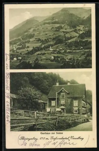 AK Thüringerberg /Vorarlberg, Gasthaus zur Sonne, Gesamtansicht