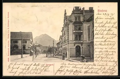 AK Bludenz, Strassenpartie in der Vorstadt