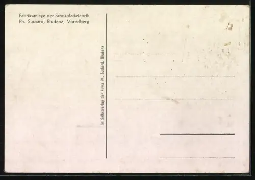 AK Bludenz /Vorarlberg, Fabrikanlage der Schokoladenfabrik Ph. Suchard