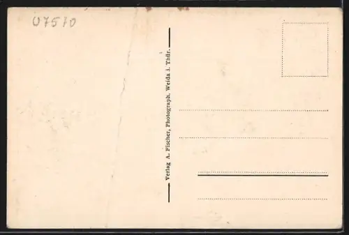 AK Weida i. Thür., Sommerbad der Stadt aus der Vogelschau