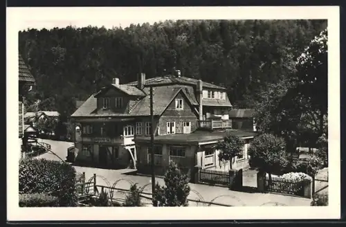 AK Schwarzbach / Eisfeld, Gasthaus Sächsischer Hof