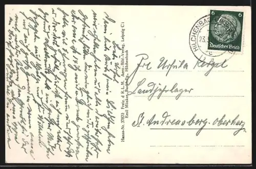 AK Hilchenbach i. Westf., Fliegeraufnahme des Ortes