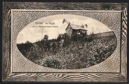 AK Adorf im Vogtl., Jung-Deutschland-Heim, im Rahmen