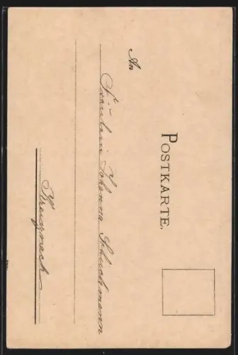 Lithographie Frankfurt-Westend, Palmengarten, Gesellschaftshaus, Springbrunnen, Wasserfall