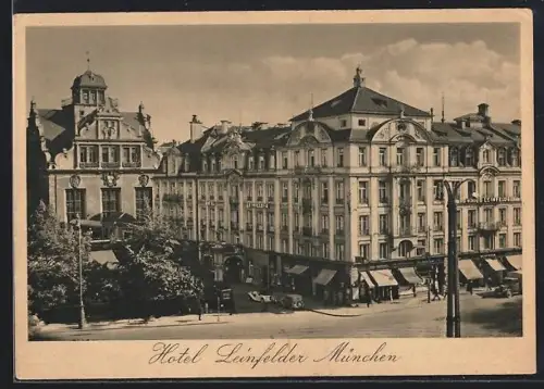 AK München, Hotel Leinfelder, Besitzer Hans Schwarz