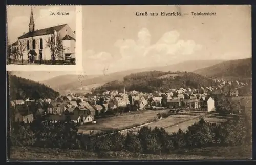 AK Eiserfeld, Evangelische Kirche, Totalansicht
