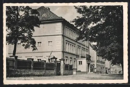 AK Mühlberg / Elbe, Partie an der Schule