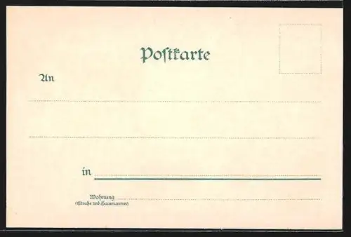 Lithographie Berlin, Café Bauer Unter den Linden bei Vollmond